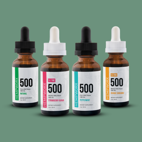 Hempworx 500 CBD Oil Discount 4 Pack